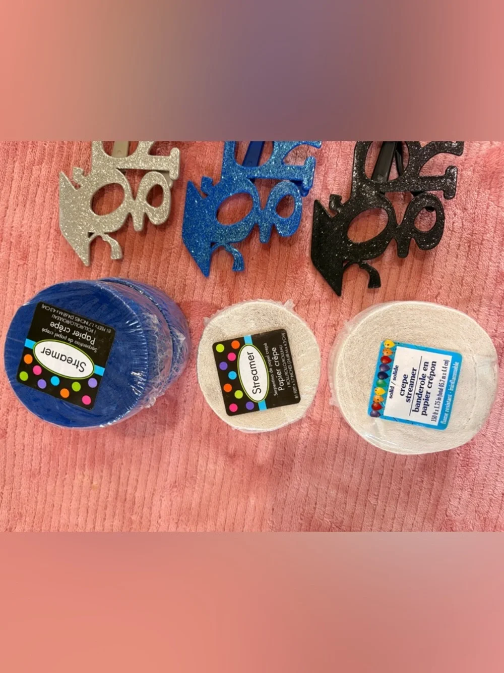 Graduation Glasses with Streamers and Glitter Tape - Picture 4 of 4